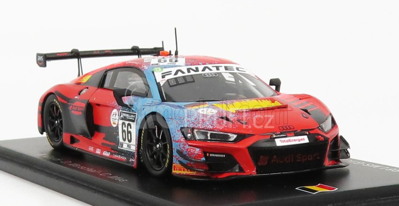 Spark-model Audi R8 Lms Gt3 Team Audi Sport Attempto Racing N 66 24h Spa 2021 M.drudi - D.marschall - C.mies 1:43 Oranžová Světle Modrá