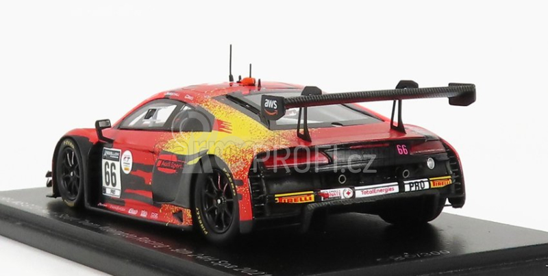 Spark-model Audi R8 Lms Gt3 Team Audi Sport Attempto Racing N 66 24h Spa 2021 M.drudi - D.marschall - C.mies 1:43 Oranžová Světle Modrá