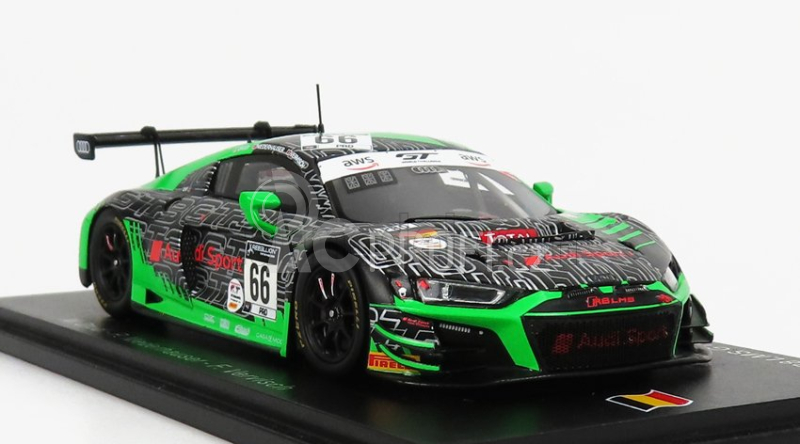 Spark-model Audi R8 Lms Gt3 Team Audi Sport Attempto Racing N 66 2nd 24h Spa 2020 M.drudi - P.niederhauser 1:43 Zelená Černá