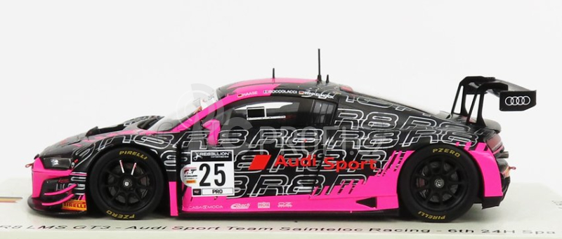 Spark-model Audi R8 Lms Gt3 Team Audi Sport Sainteloc Racing N 25 24h Spa 2020 M.winkelhock - D.boccolacci - C.haase 1:43 Černá Červená