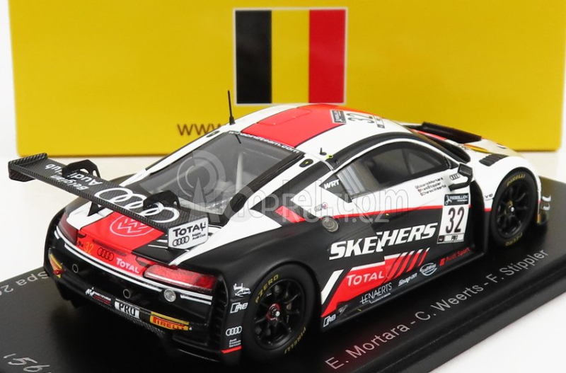 Spark-model Audi R8 Lms Gt3 Team Belgian Audi Club Wrt N 32 24h Spa 2020 E.mortara - C.weerts - F.stippler 1:43 Bílá Oranžová Černá