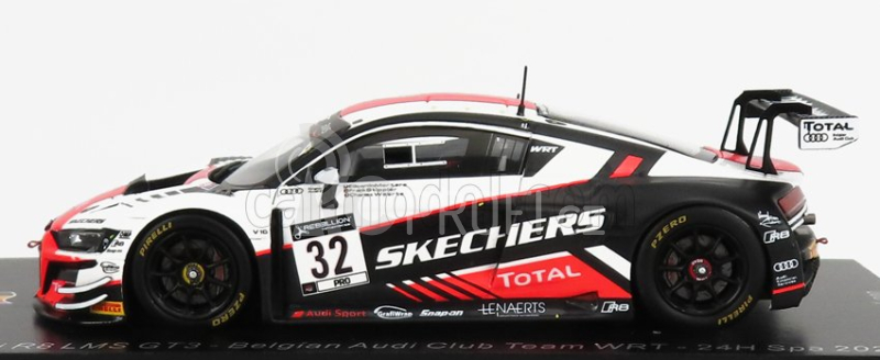 Spark-model Audi R8 Lms Gt3 Team Belgian Audi Club Wrt N 32 24h Spa 2020 E.mortara - C.weerts - F.stippler 1:43 Bílá Oranžová Černá