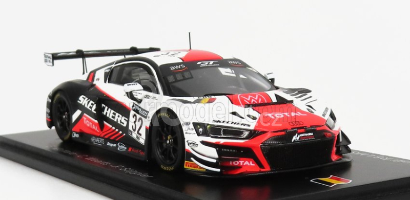 Spark-model Audi R8 Lms Gt3 Team Belgian Audi Club Wrt N 32 24h Spa 2020 E.mortara - C.weerts - F.stippler 1:43 Bílá Oranžová Černá