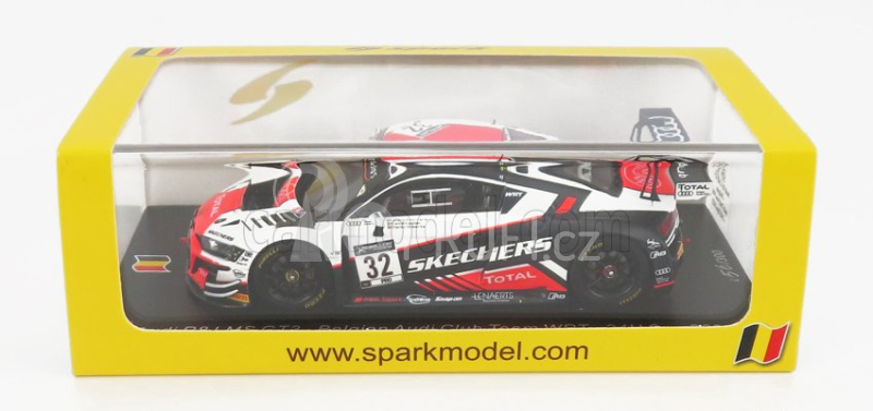 Spark-model Audi R8 Lms Gt3 Team Belgian Audi Club Wrt N 32 24h Spa 2020 E.mortara - C.weerts - F.stippler 1:43 Bílá Oranžová Černá
