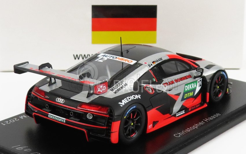 Spark-model Audi R8 Lms Gt3 Team Rosberg N 12 Dtm Nurburgring 2021 C.haase 1:43 Červená Stříbrná Černá