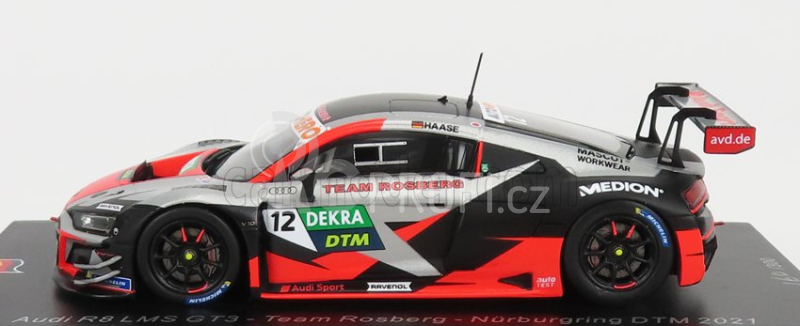 Spark-model Audi R8 Lms Gt3 Team Rosberg N 12 Dtm Nurburgring 2021 C.haase 1:43 Červená Stříbrná Černá