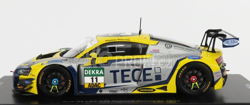 Spark-model Audi R8 Lms Gt3 Team Tece Rutronik Racing N 11 Adac Gt Masters Oschersleben 2021 E.erhart - P.kaffer 1:43 Žlutá Matná Šedá