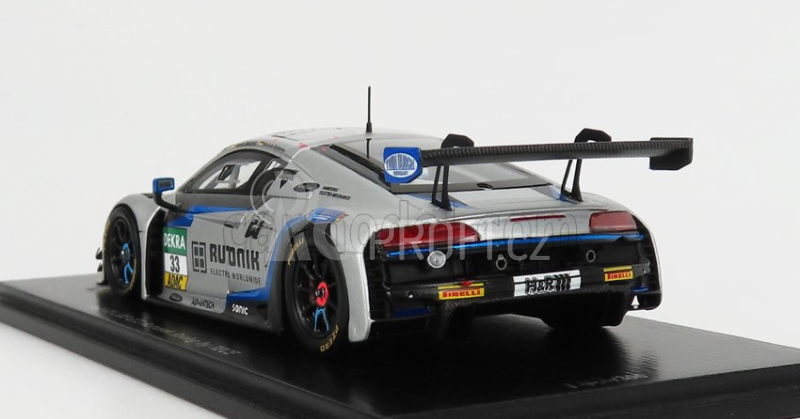 Spark-model Audi R8 Lms Gt3 Team Tece Rutronik Racing N 33 Adac Gt Masters Oschersleben 2021 D.marschall - K.l.schramm 1:43 Stříbrná Modrá Fluo