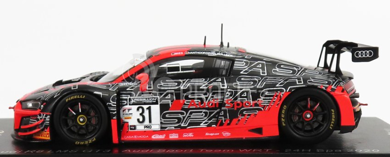 Spark-model Audi R8 Lms Gt3 Team Wrt 24h Spa 2020 D.vanthoor - C.mies - K.van Der Linde 1:43 Červená Šedá