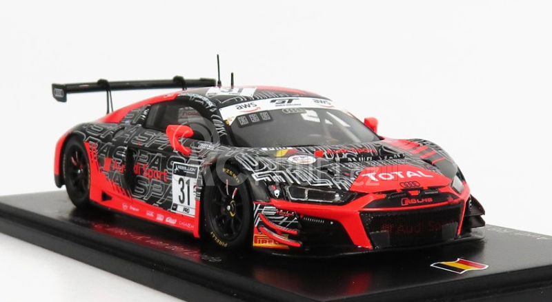 Spark-model Audi R8 Lms Gt3 Team Wrt 24h Spa 2020 D.vanthoor - C.mies - K.van Der Linde 1:43 Červená Šedá