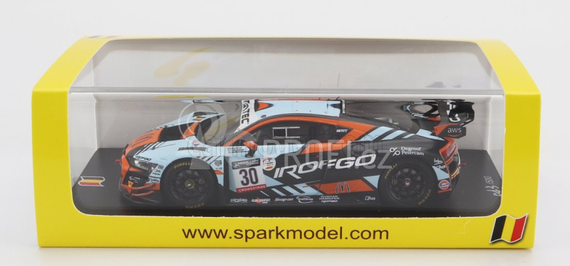 Spark-model Audi R8 Lms Gt3 Team Wrt N 30 Winner Silver Cup Class 24h Spa 2022 J.b.simmenauer - B.goethe - T.neubauer 1:43 Bílá Oranžová Černá