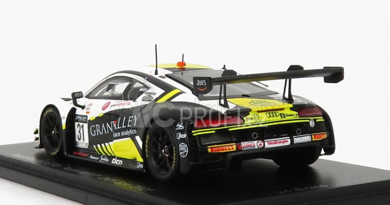 Spark-model Audi R8 Lms Gt3 Team Wrt N 31 24h Spa 2021 R.tomita - F.bird - V.eriksen 1:43 Bílá Černá Žlutá