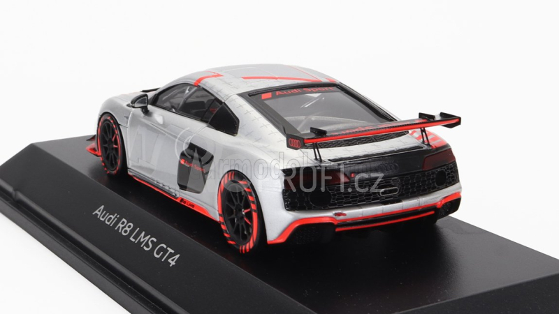 Spark-model Audi R8 Lms Gt4 Team Audi Sport N 0 Presentation 2023 1:43 Stříbrná Červená Černá