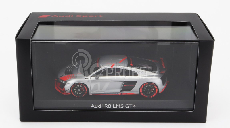 Spark-model Audi R8 Lms Gt4 Team Audi Sport N 0 Presentation 2023 1:43 Stříbrná Červená Černá