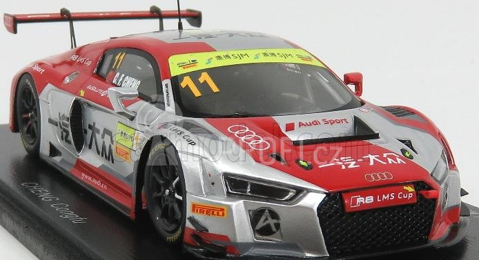 Spark-model Audi R8 Lms N 11 Macau Gt World Cup 2016 C.congfu 1:43 Červená Bílá