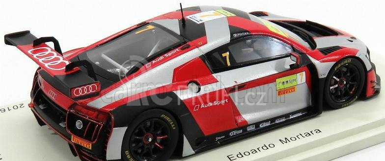 Spark-model Audi R8 Lms N 7 Macau Gt World Cup 2016 E.mortara 1:43 Červená Bílá Černá