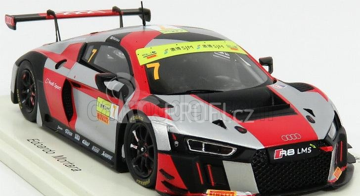 Spark-model Audi R8 Lms N 7 Macau Gt World Cup 2016 E.mortara 1:43 Červená Bílá Černá