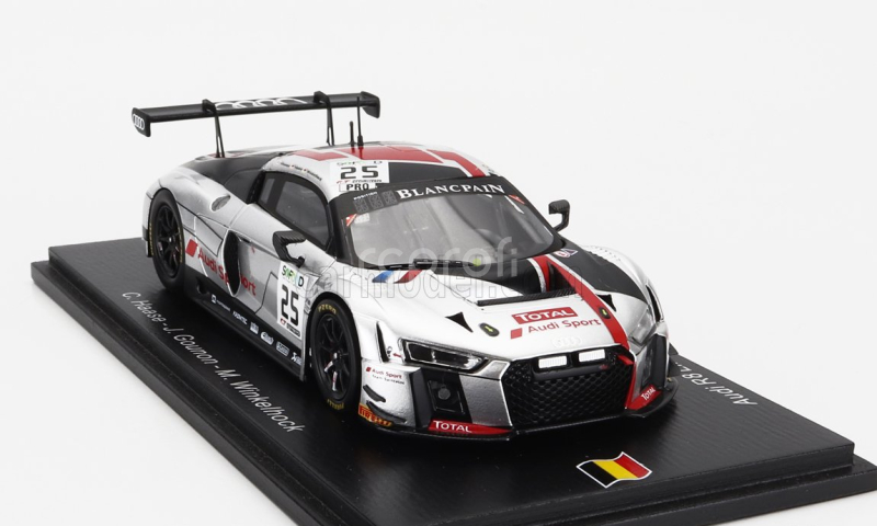 Spark-model Audi R8 Lms Team Audi Sport Sainteloc N 25 Winner 24h Spa 2017 Christopher Haase - Jules Gounon - Markus Winkelhock 1:43 Stříbrná Černá