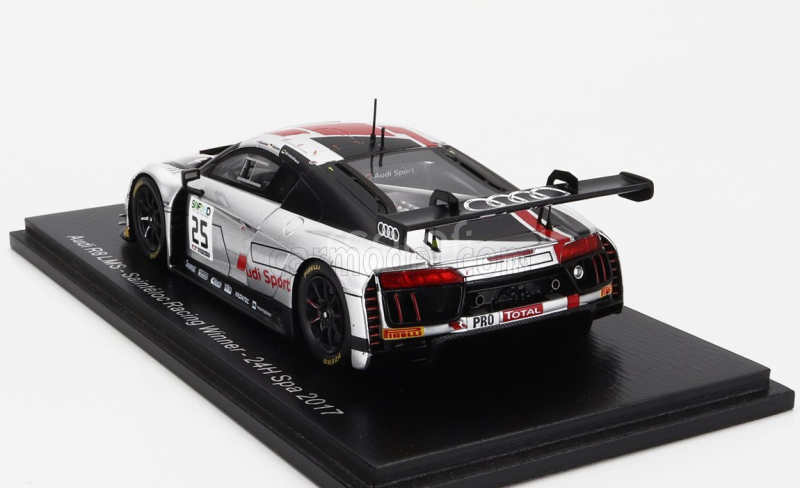 Spark-model Audi R8 Lms Team Audi Sport Sainteloc N 25 Winner 24h Spa 2017 Christopher Haase - Jules Gounon - Markus Winkelhock 1:43 Stříbrná Černá