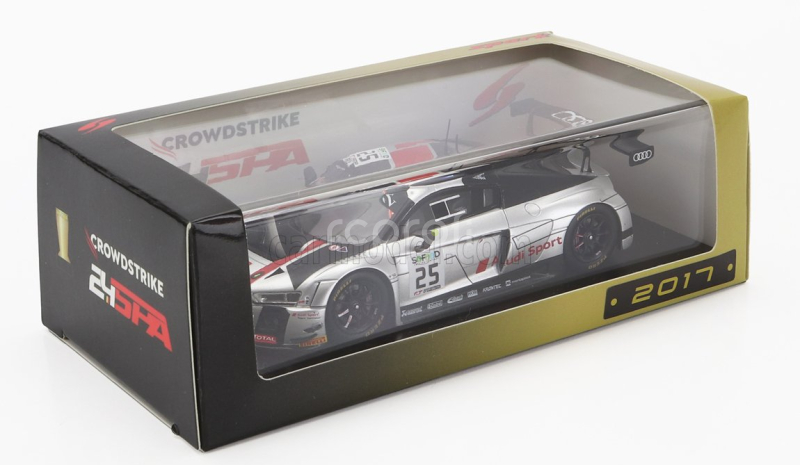 Spark-model Audi R8 Lms Team Audi Sport Sainteloc N 25 Winner 24h Spa 2017 Christopher Haase - Jules Gounon - Markus Winkelhock 1:43 Stříbrná Černá