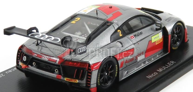 Spark-model Audi R8 Lms Team Audi Sport Wrt N 2 Fia World Gt Cup Macau 2017 N.muller 1:43 Matt Grey Red