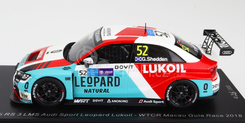 Spark-model Audi Rs3 Lms Team Audi Sport Leopard Lukpil Wtcr N 52 Macau Guia Race 2018 G.shedden 1:43 Světle Modrá Červená