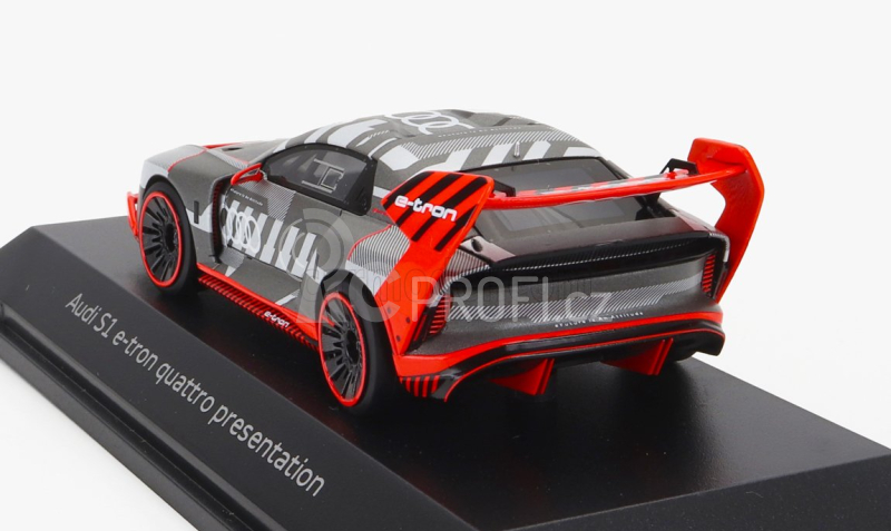 Spark-model Audi S1 E-tron Quattro N 0 Presentation 2023 1:43 Stříbrná Červená Černá