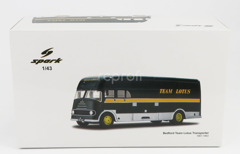 Spark-model Bedford Truck Team Lotus Car Transporter 1961 1:43 Zelená Žlutá Stříbrná