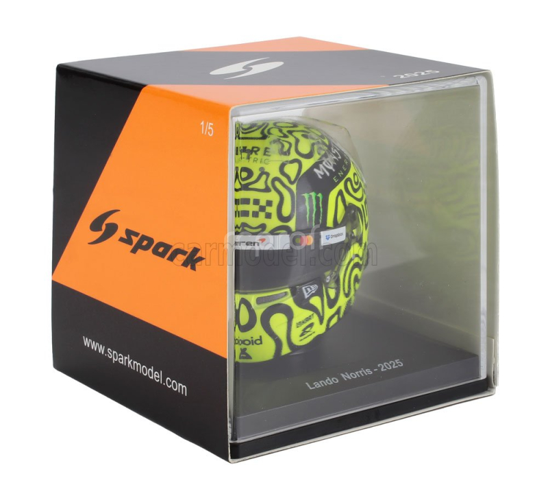 Spark-model Bell helmet Casco Helmet F1 Lando Norris Team Mclaren N 4 Season 2025 1:5 Žlutá Černá