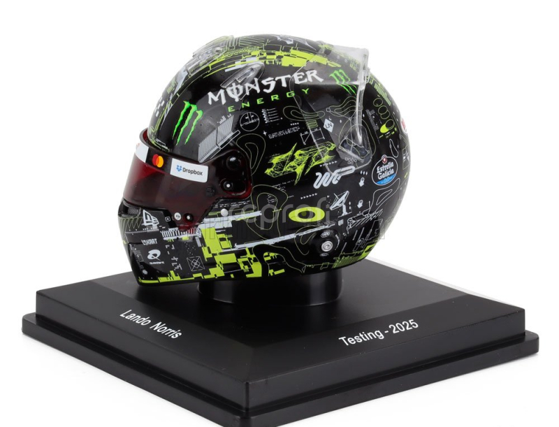 Spark-model Bell helmet Casco Helmet F1 Lando Norris Team Mclaren N 4 Season Test 2025 1:5 Black