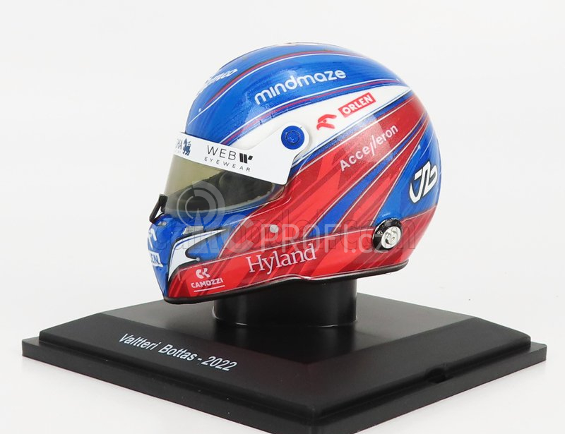 Spark-model Bell helmet F1  Casco Helmet Alfa Romeo C42 Team Orlen Racing N 77 Season 2022 Valtteri Bottas 1:5 Modrá Bílá Červená