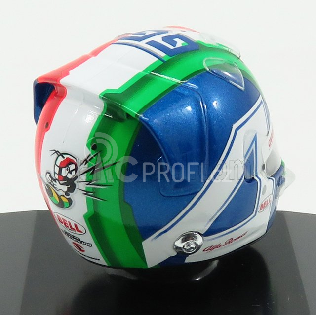 Spark-model Bell helmet F1  Casco Helmet C38 Ferrari Team Alfa Romeo Season 2019 A.giovinazzi 1:8 Červená Bílá Modrá