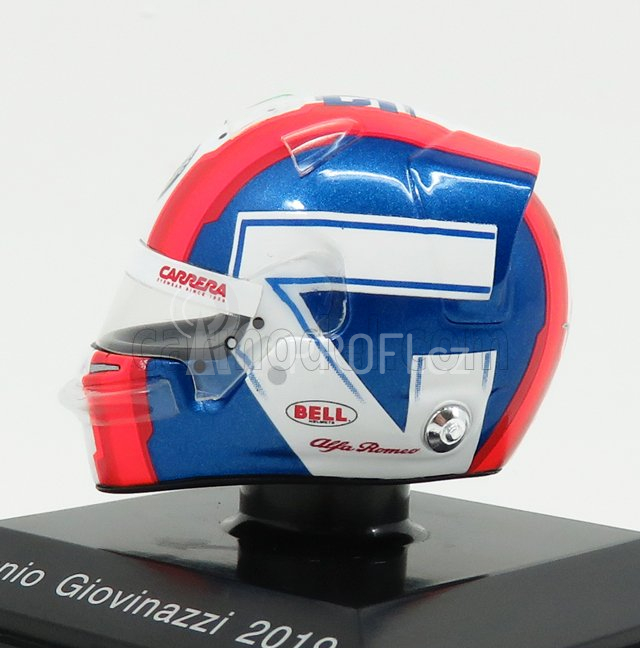 Spark-model Bell helmet F1  Casco Helmet C38 Ferrari Team Alfa Romeo Season 2019 A.giovinazzi 1:8 Červená Bílá Modrá
