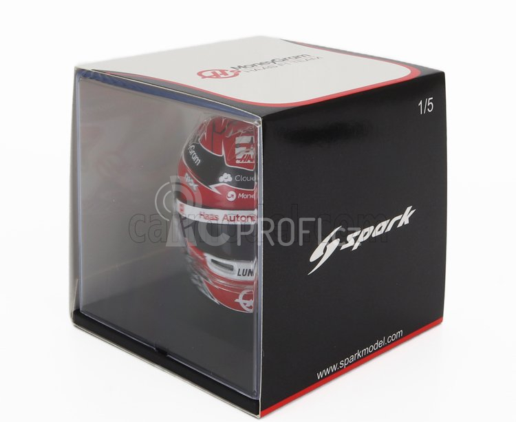 Spark-model Bell helmet F1  Casco Helmet Haas Fw23 Team Moneygram Haas N 20 Season 2023 Kevin Magnussen 1:5 Červená Bílá Černá