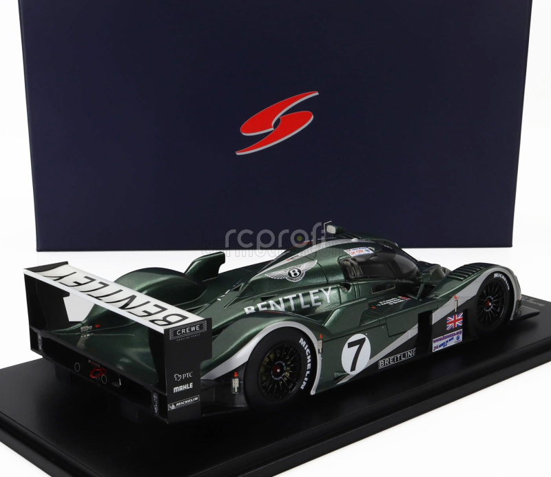 Spark-model Bentley Speed 8 4.0l Turbo V8 Team Bentley N 7 Winner 24h Le Mans 2003 Tom Kristensen - Rinaldo Capello - Guy Smith 1:18 Green Met