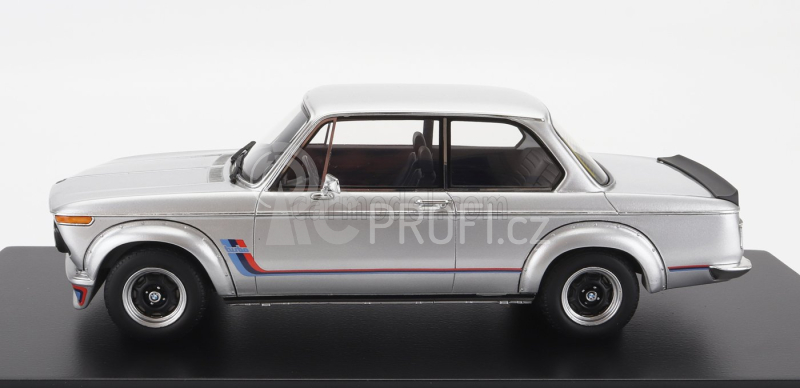 Spark-model BMW 2002 Turbo 1973 - Con Vetrina - With Showcase - Special Box 1:18 Silver