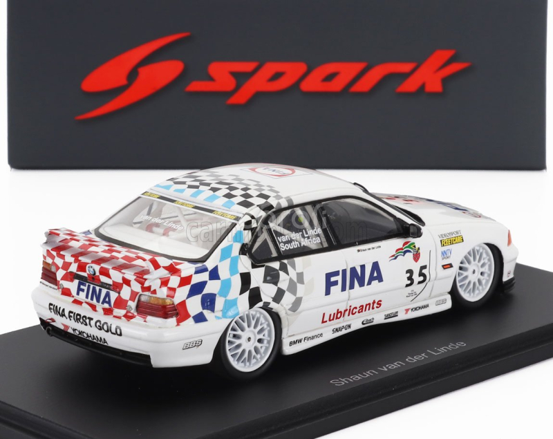 Spark-model BMW 3-series 318is N 35 Touring Car World Cup 1994 Shaun Van Der Linde 1:43 Bílá
