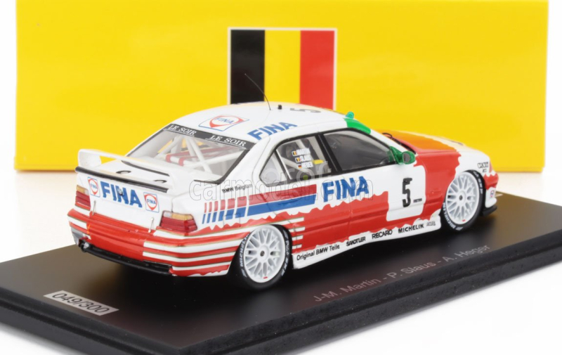 Spark-model BMW 3-series 318is Team Bmw Fina Bastos N 5 3rd 24h Spa 1994 Jeam Michel Martin - Patrick Slaus - Altfrid Heger 1:43 Červená Bílá