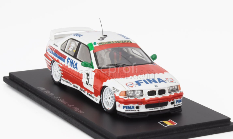Spark-model BMW 3-series 318is Team Bmw Fina Bastos N 5 3rd 24h Spa 1994 Jeam Michel Martin - Patrick Slaus - Altfrid Heger 1:43 Červená Bílá