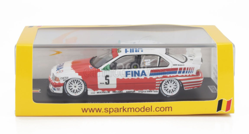 Spark-model BMW 3-series 318is Team Bmw Fina Bastos N 5 3rd 24h Spa 1994 Jeam Michel Martin - Patrick Slaus - Altfrid Heger 1:43 Červená Bílá