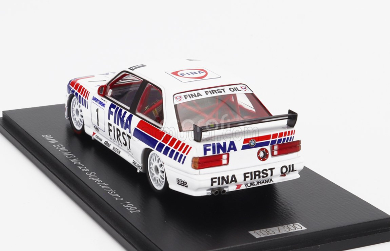 Spark-model BMW 3-series (e30) M3 Team Bmw Fina N 1 Superturismo Monza 1992 Roberto Ravaglia 1:43 Bílá