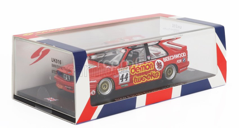 Spark-model BMW 3-series M3 (e30) N 44 Btcc Thruxton 1988 Roland Ratzenberger 1:43 Red