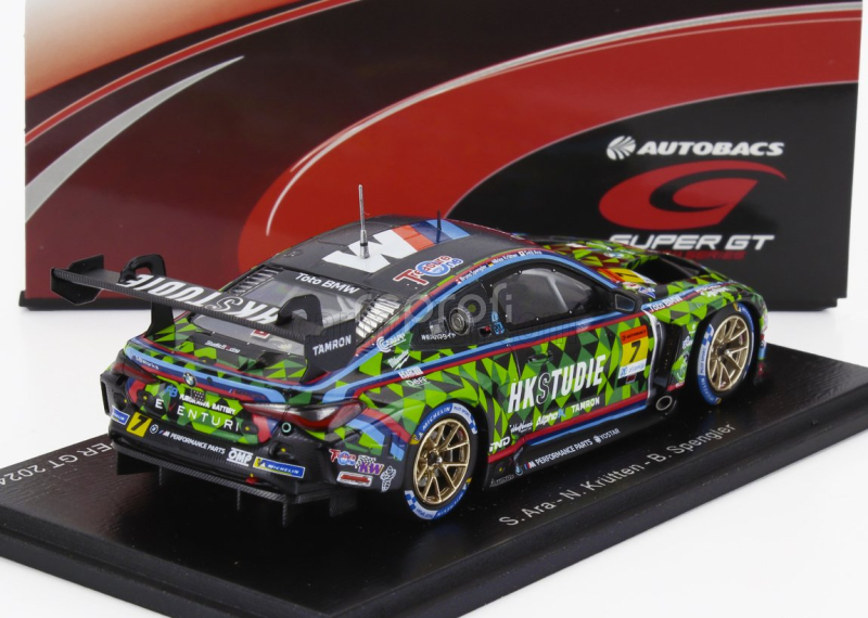 Spark-model BMW 4-series M4 Gt3 3.0l Twin Turbo Team Studie N 7 Gt300 Super Class Gt 2024 Seiji Ara - Niklas Krutten - Bruno Spengler 1:43 Zelená Černá
