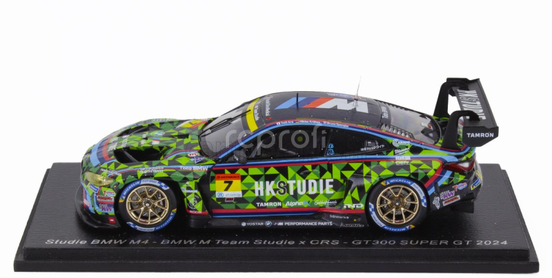Spark-model BMW 4-series M4 Gt3 3.0l Twin Turbo Team Studie N 7 Gt300 Super Class Gt 2024 Seiji Ara - Niklas Krutten - Bruno Spengler 1:43 Zelená Černá
