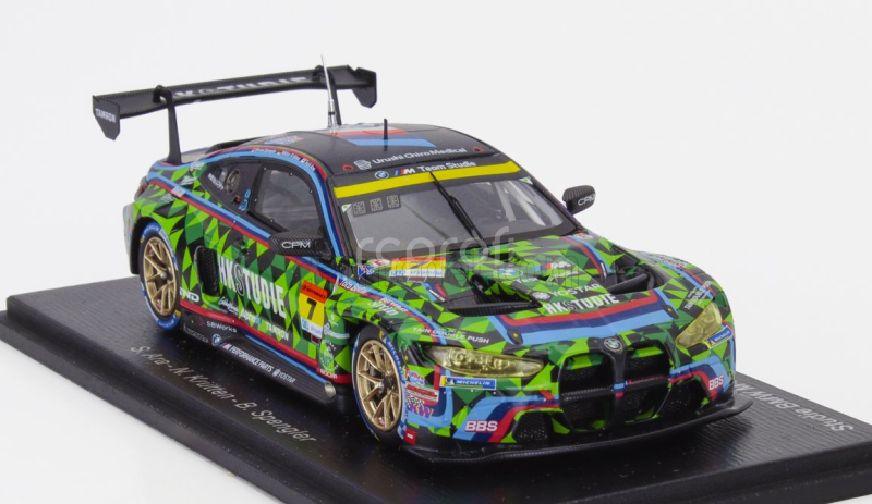 Spark-model BMW 4-series M4 Gt3 3.0l Twin Turbo Team Studie N 7 Gt300 Super Class Gt 2024 Seiji Ara - Niklas Krutten - Bruno Spengler 1:43 Zelená Černá