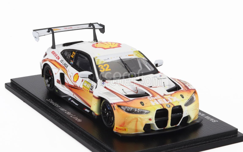 Spark-model BMW 4-series M4 Gt3 Team Wrt N 32 Fia Gt World Cup Macau 2023 Sheldon Van Der Linde 1:43 Bílá Žlutá
