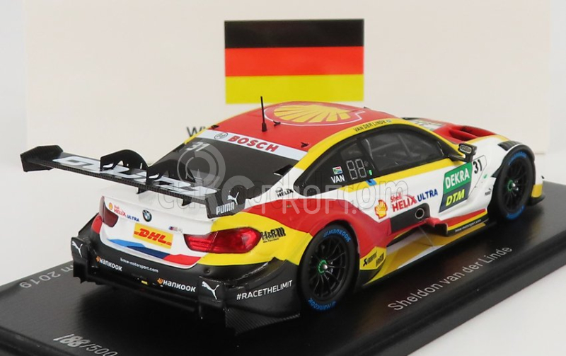 Spark-model BMW 4-series M4 Shell Team Rbm N 31 Hockenheim Dtm 2019 S.van Der Linde 1:43 Bílá Žlutá Červená