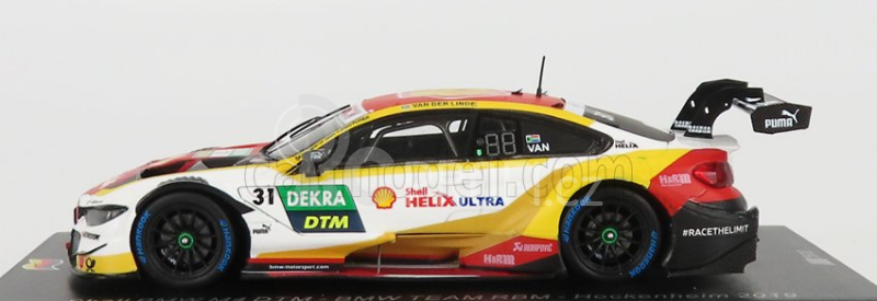 Spark-model BMW 4-series M4 Shell Team Rbm N 31 Hockenheim Dtm 2019 S.van Der Linde 1:43 Bílá Žlutá Červená