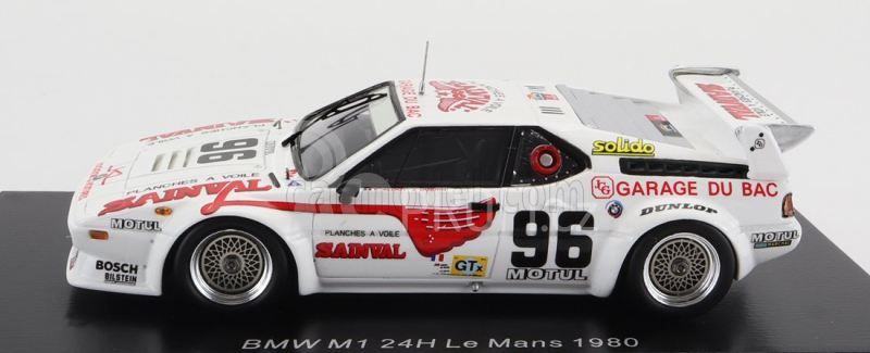 Spark-model BMW M1 M88 3.5l S6 Team Garage Du Bac N 96 24h Le Mans 1980 F.alliot - J.guerin 1:43 Bílá Červená