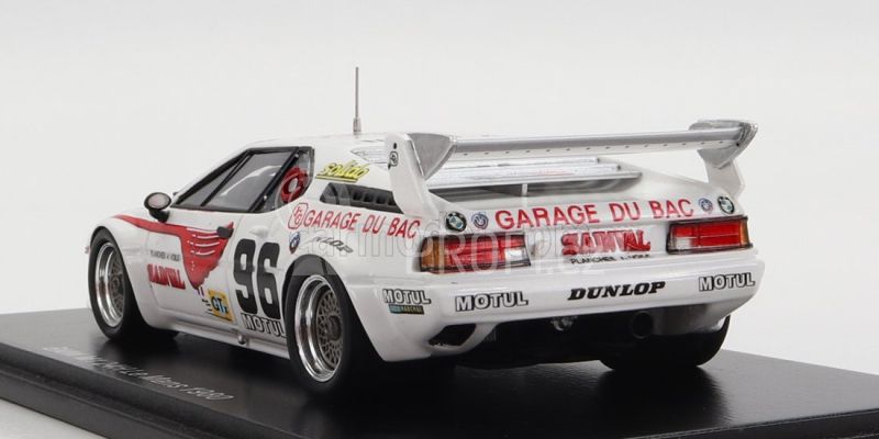 Spark-model BMW M1 M88 3.5l S6 Team Garage Du Bac N 96 24h Le Mans 1980 F.alliot - J.guerin 1:43 Bílá Červená